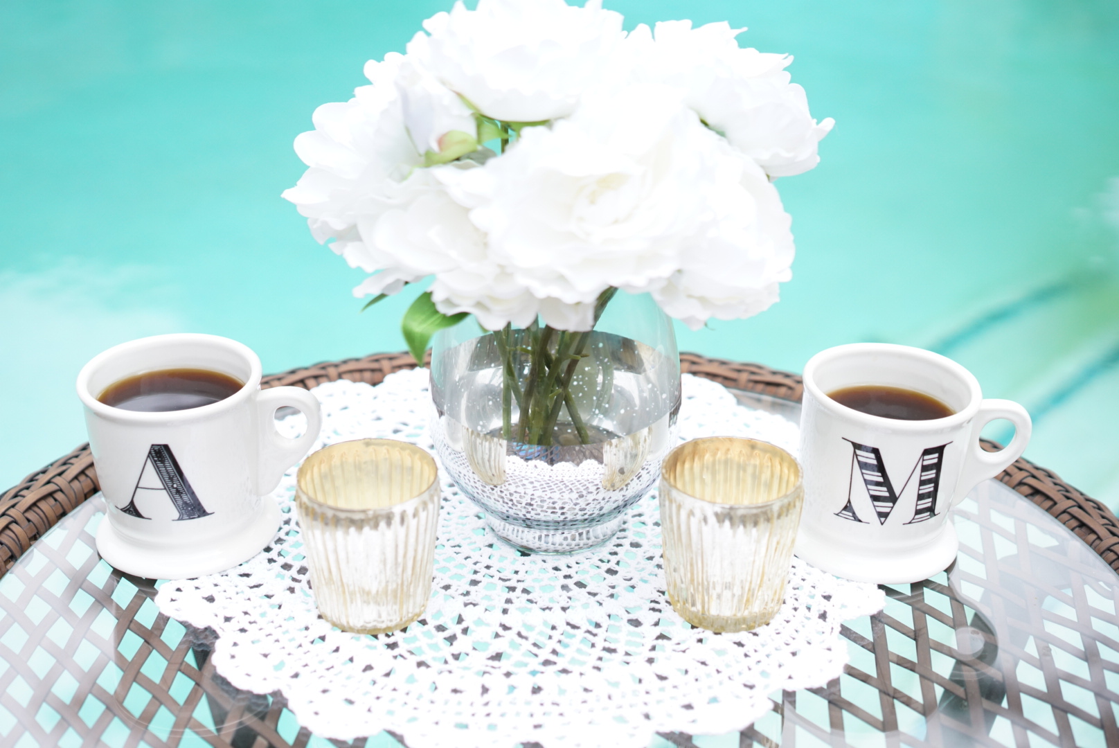 poolside coffee anthropologie monogram coffee mug angela lanter hello gorgeous