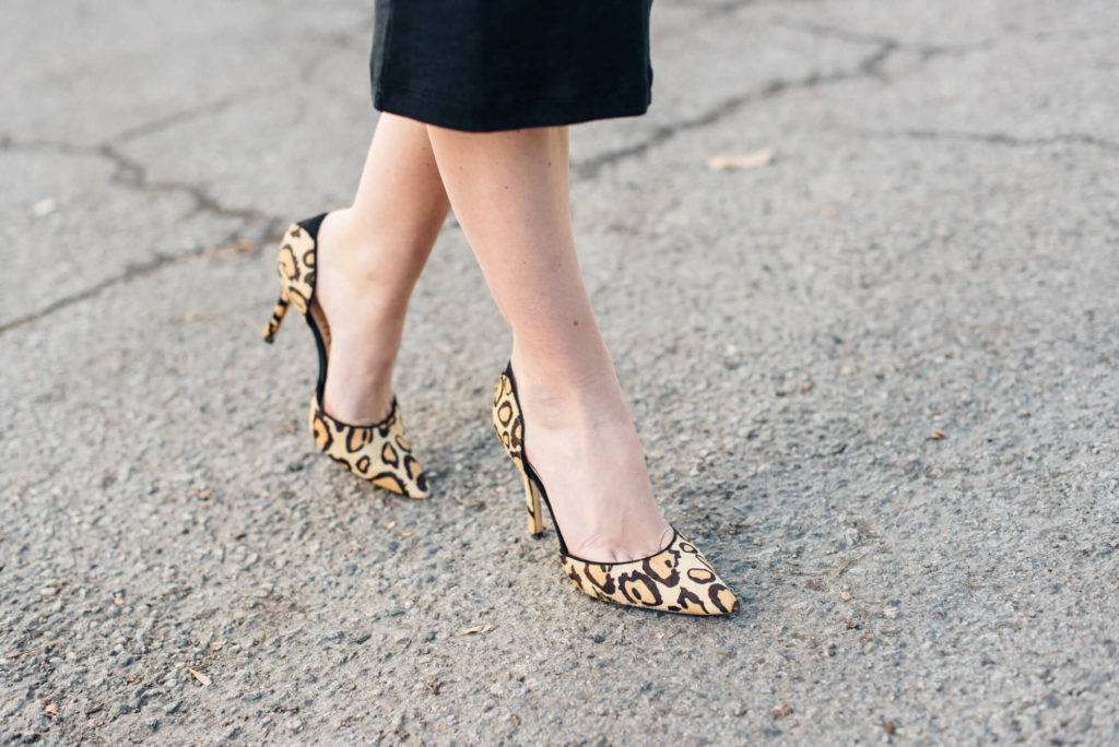 Gilmore Girls a year in the life review black off the shoulder dress leopard heels outfit angela lanter hello gorgeous
