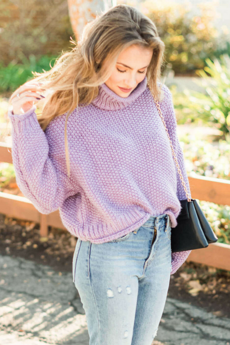 Anthropologie Sweater, Levi’s Kick Flare Jeans, Black Pumps (SO comfy!),Henri Bendel Marquis Convertible Clutch. Angela Lanter Outfit - Hello Gorgeous Blog.