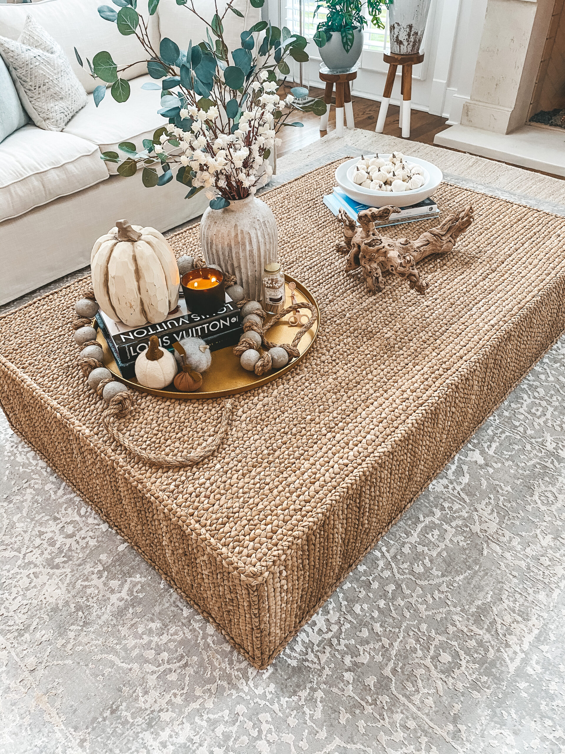 Jaipur Living Flint Gray Abstract Area Rug nashville living room angela lanter home