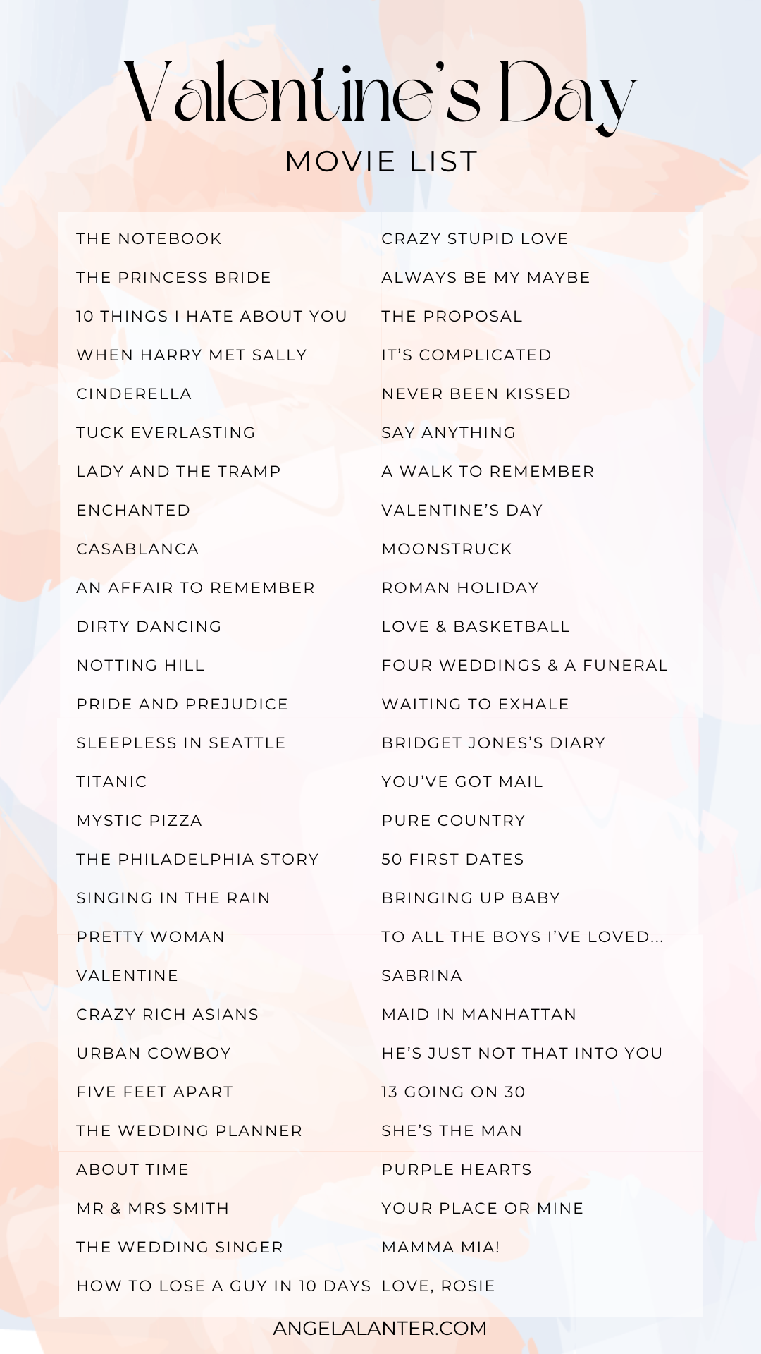 Valentines Day movie list