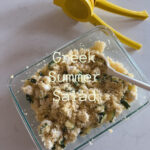 Cucumber Greek salad recipe for summer by lifestyle blogger Angela Lanter.